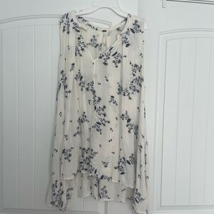 Free People Floral Tank Top Shirt Blouse